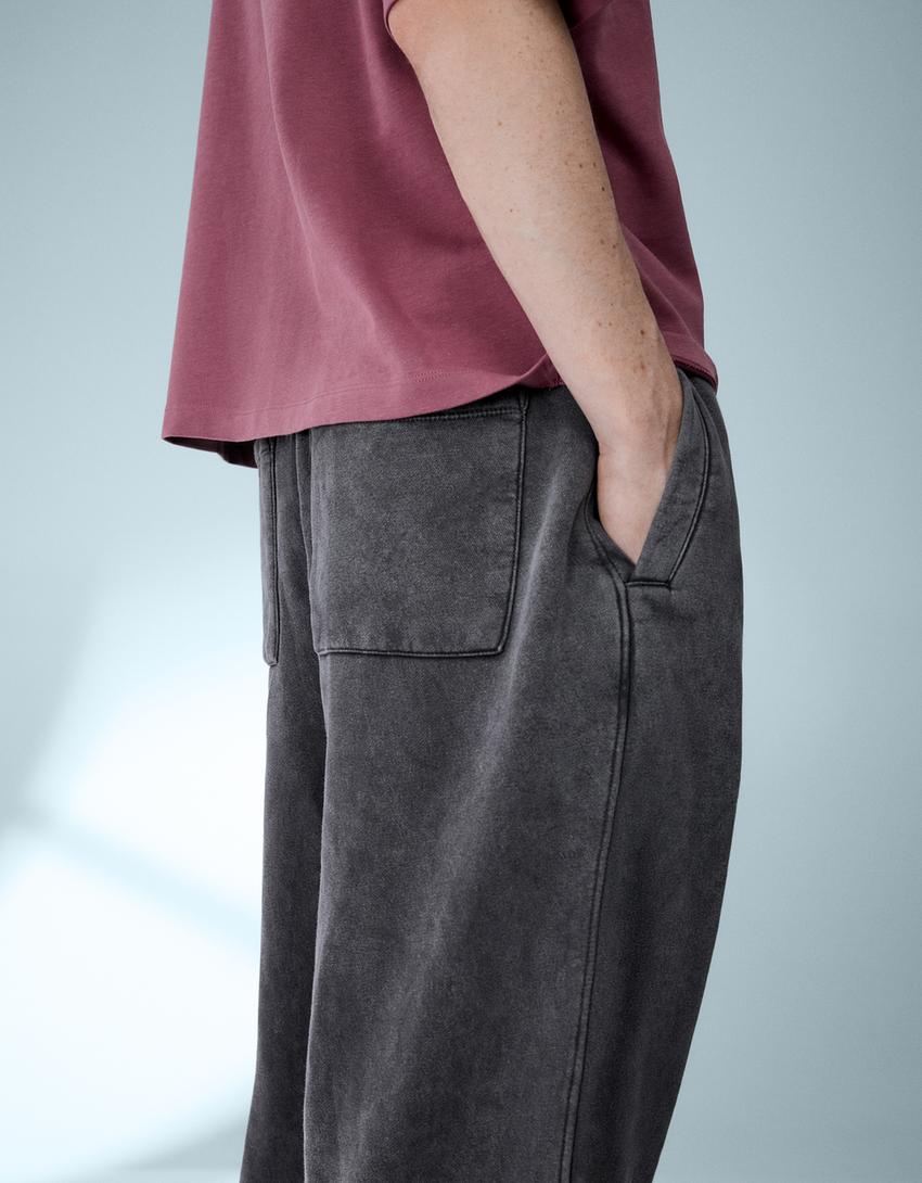 Pantalon ballon-Gris