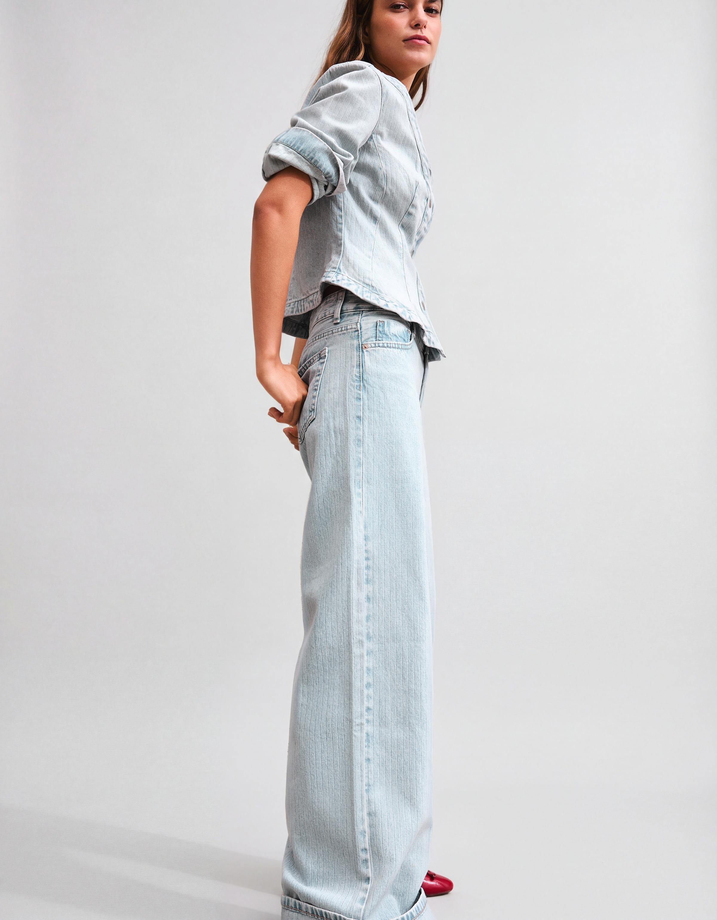 Kıvrık paça geniş paça jean - Görsel 22