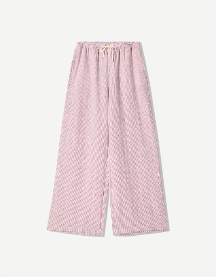 Striped rustic trousers