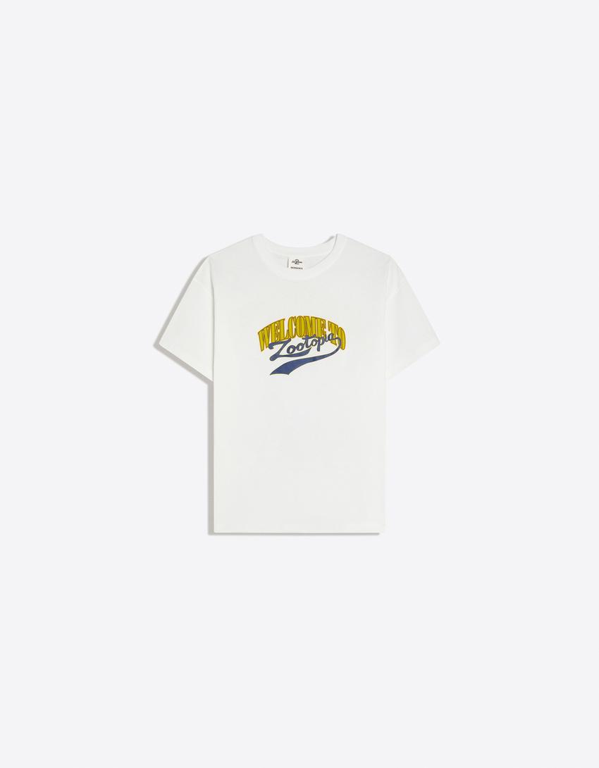 Camiseta oversize ZOOTROPOLIS-Blanco roto