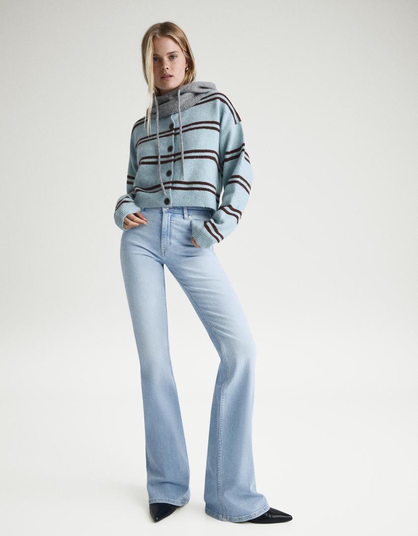 Jeans flare-Bleu clair