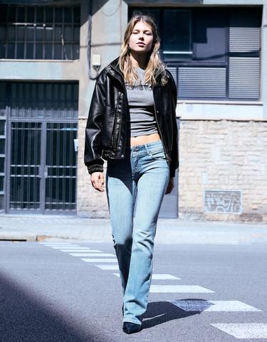 Boot-cut jeans with tabs — Light blue 7