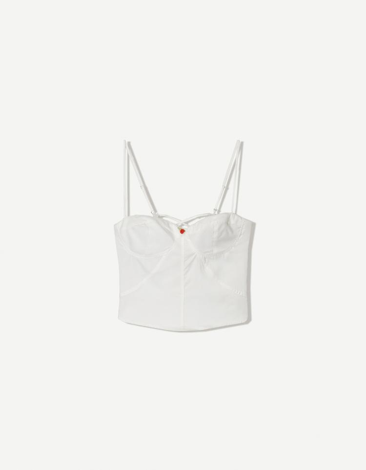 Poplin corset top