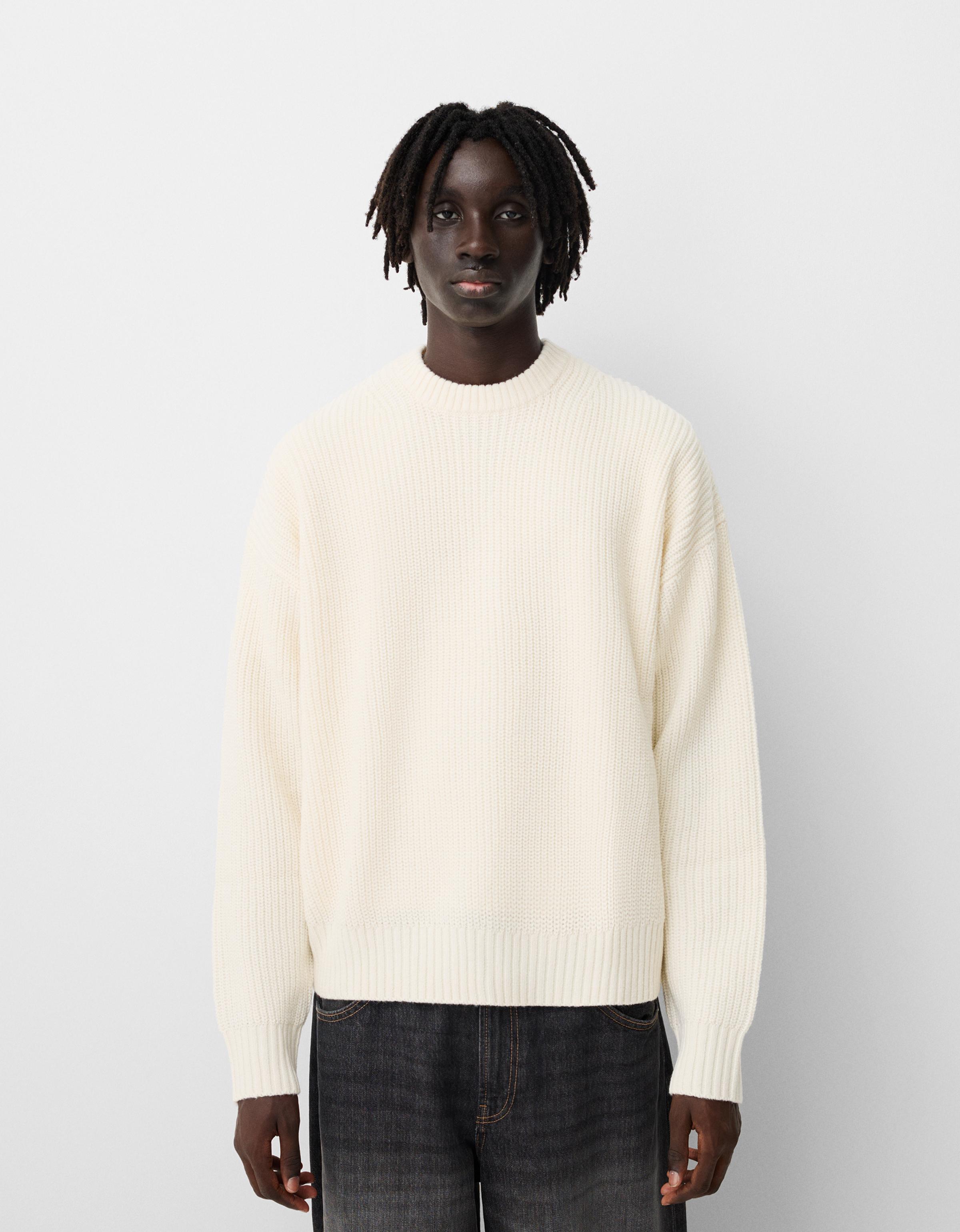 Purl knit jumper Sweaters and cardigans Men Bershka