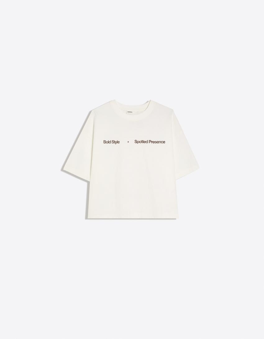 Short sleeve T-shirt-Cream