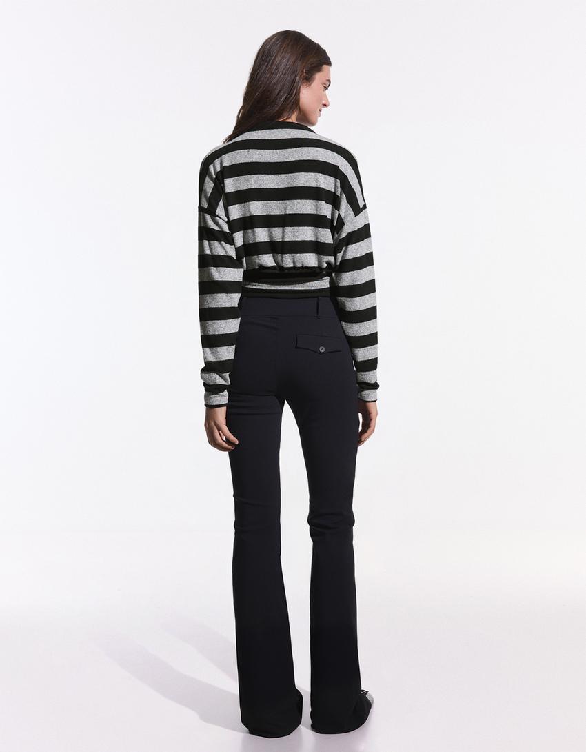 Mock neck jumper-Dark grey