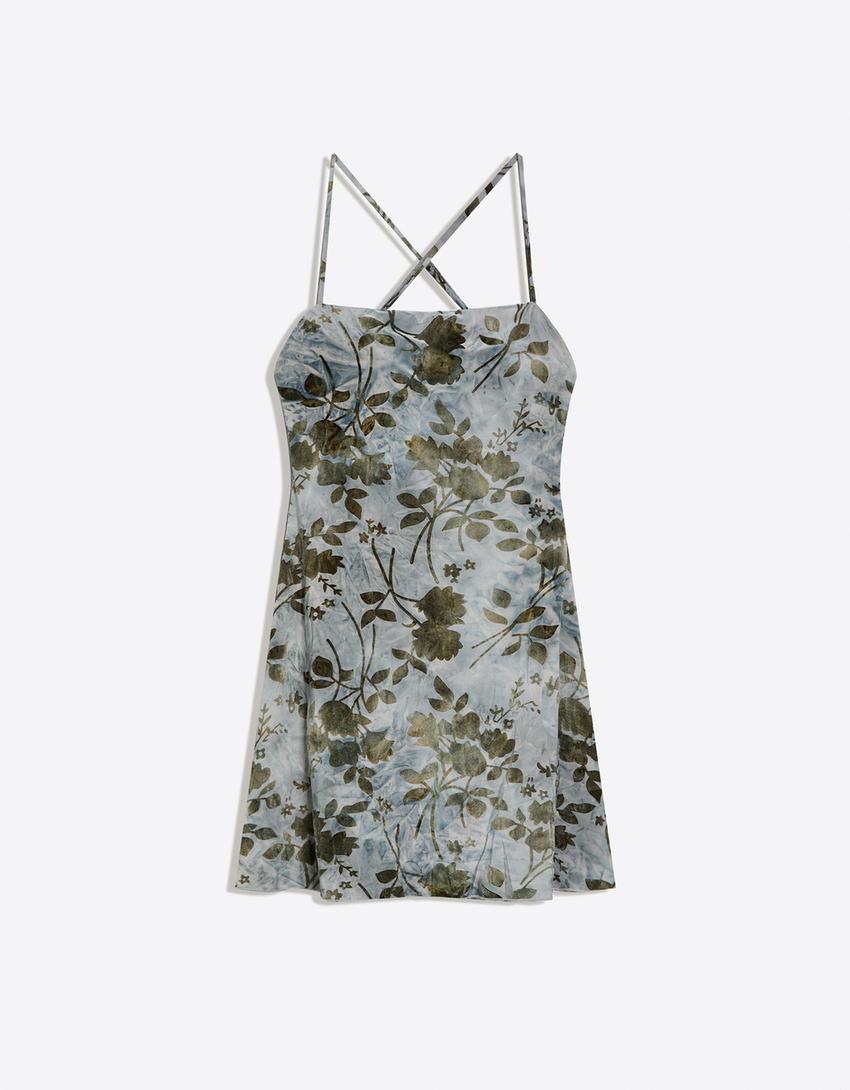 Printed mini dress - Women | Bershka Printed mini dress - Women | Bershka