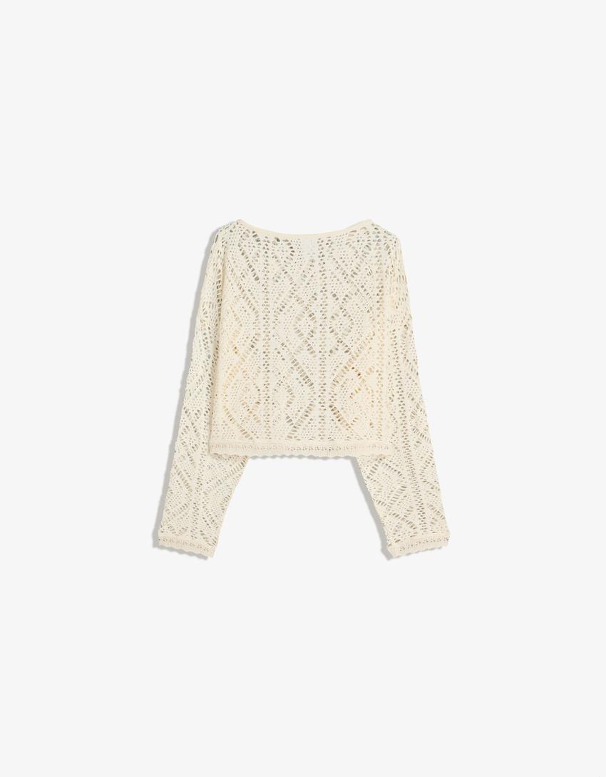 Rustik sweater-Flødefarver-4