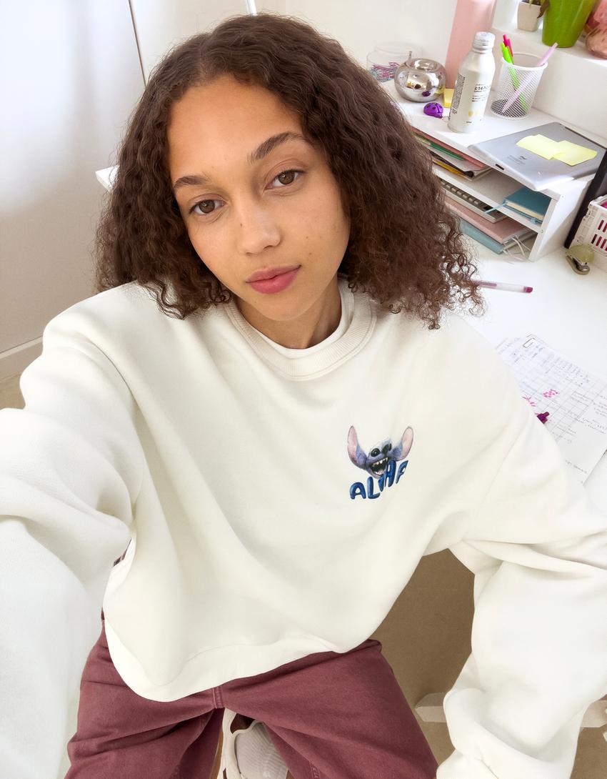 Sudadera Lilo & Stitch-Blanco roto-2