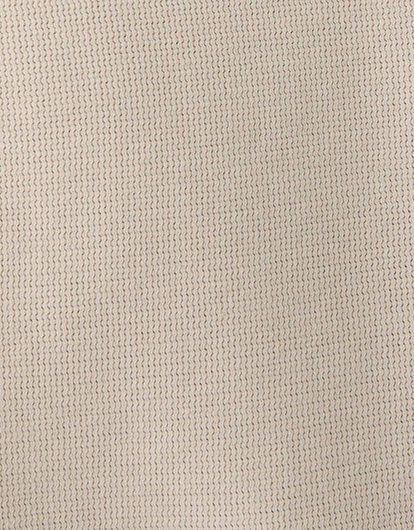 Bermuda relaxed fit molleton texturé-Camel-5