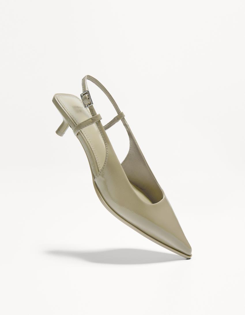 حذاء بكعب قطة-أخضر