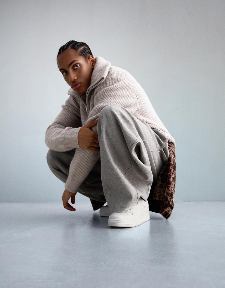 Basic street trainers-WHITE