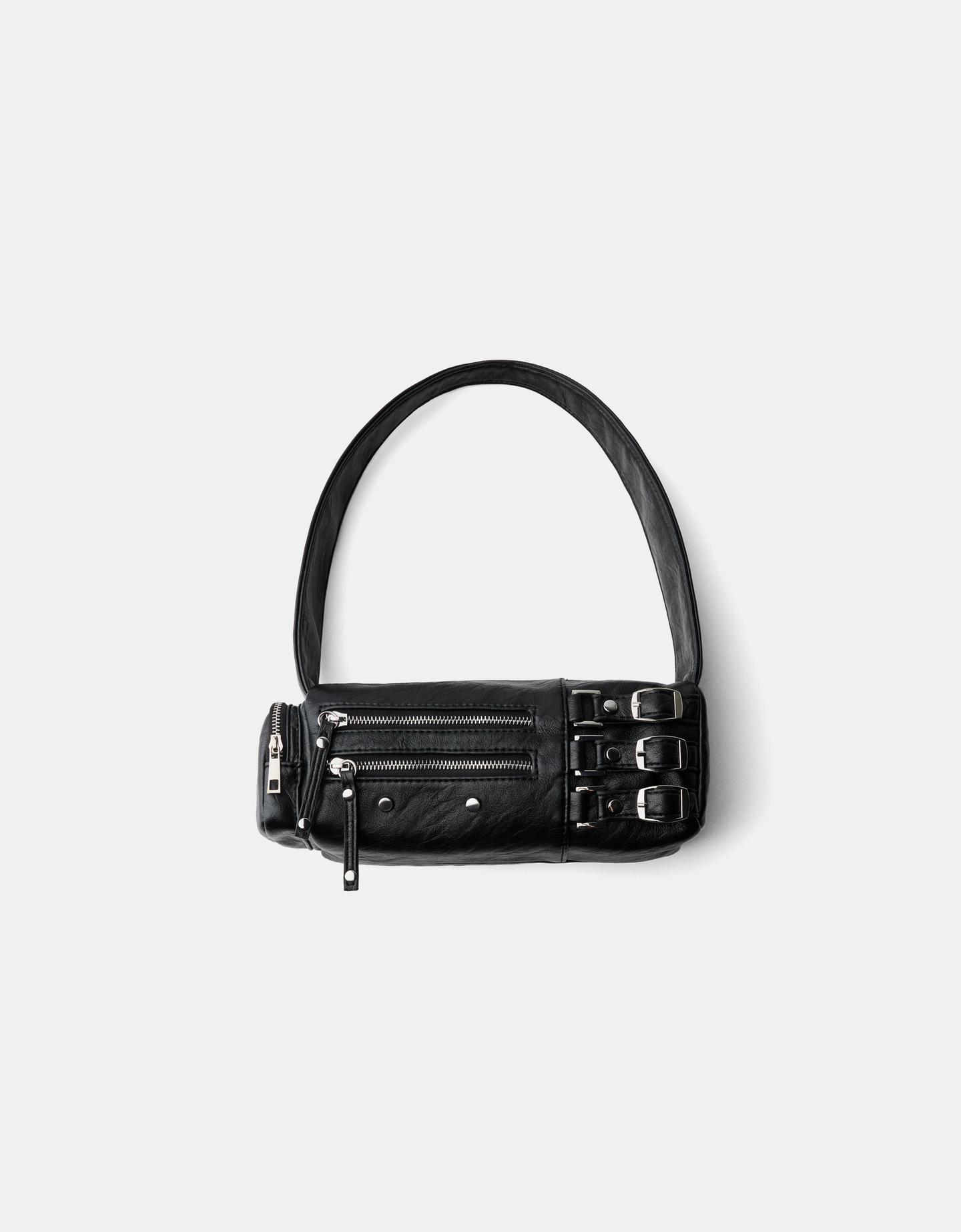 Bershka Borsa Con Fibbie Donna Nero