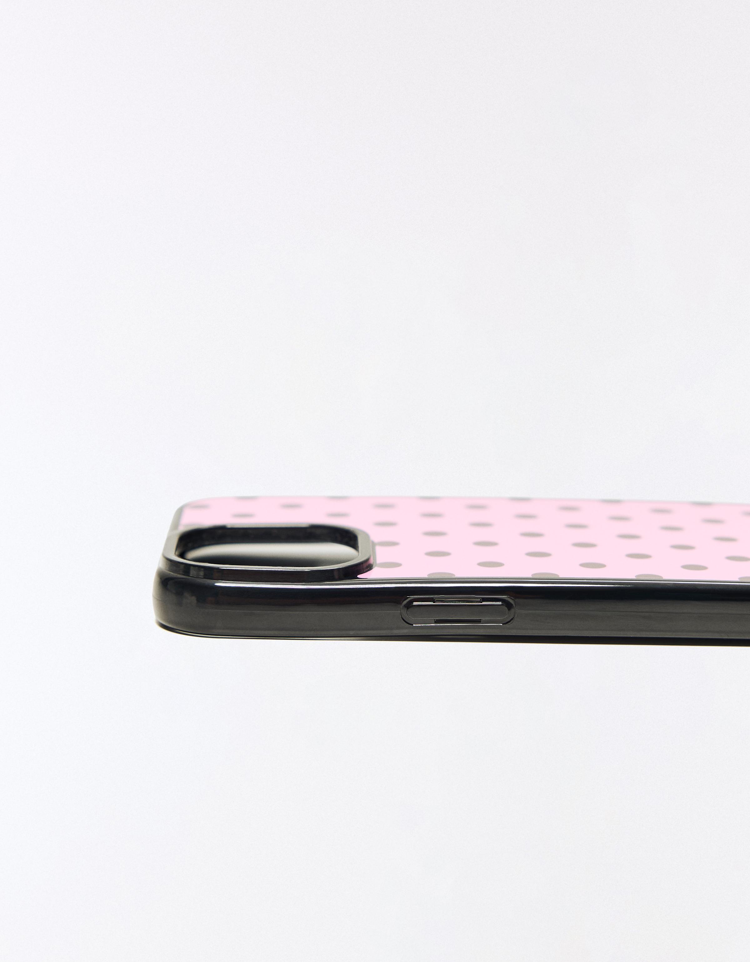 Polka dot mobile phone case — Pink