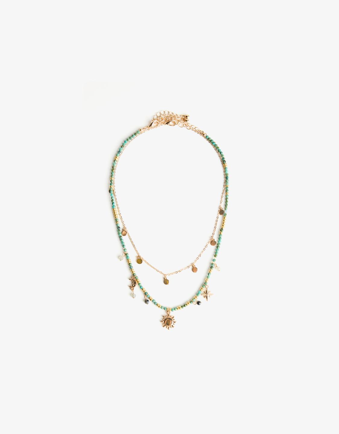 2er-Pack Halsketten mit Anhänger