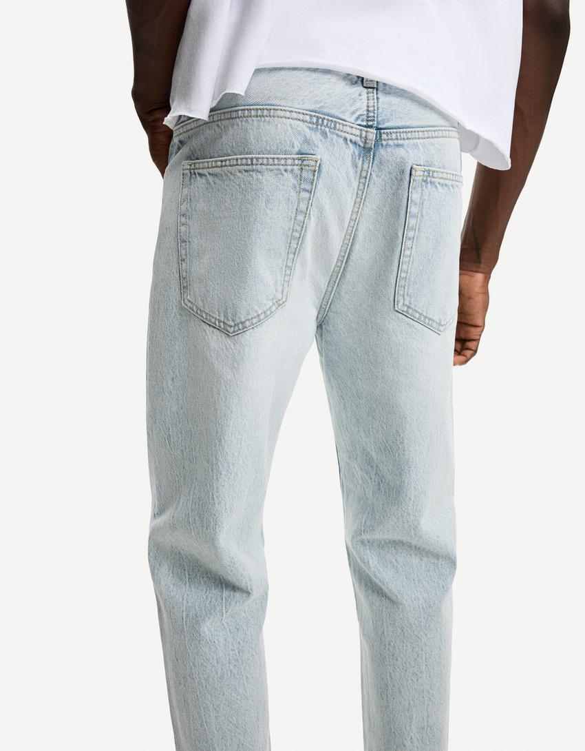 Straight fit jeans-Light blue-1