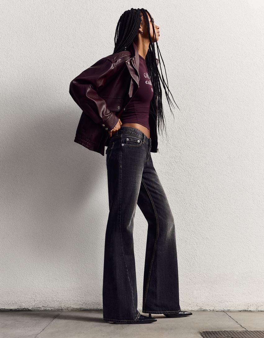 Flared baggy jeans-Silver-0