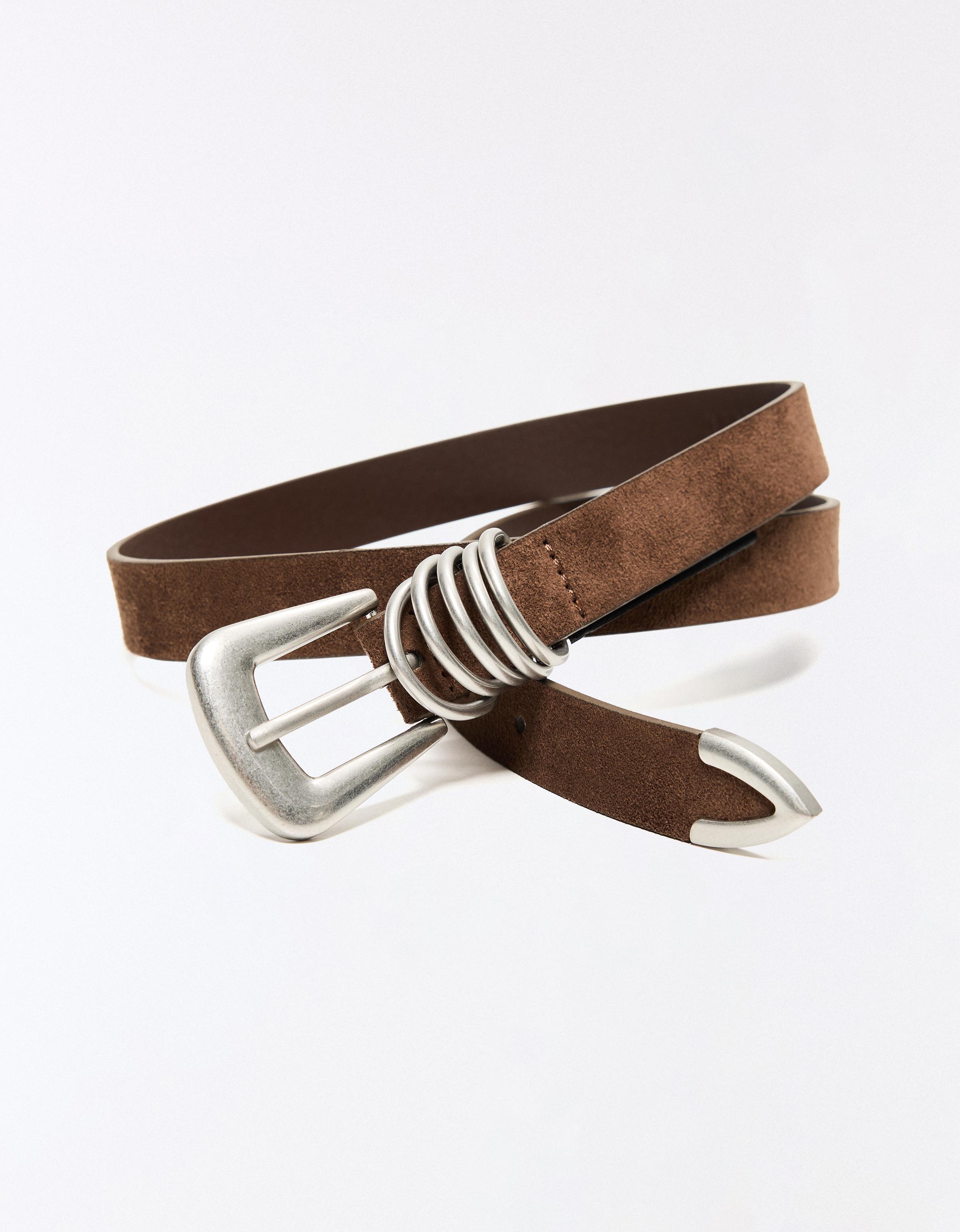 Buckle belt — Brown