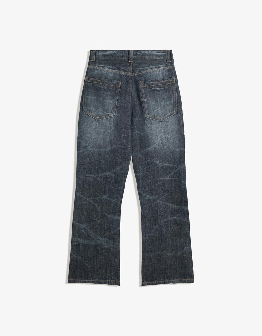 Jeans baggy flare-Azul-0
