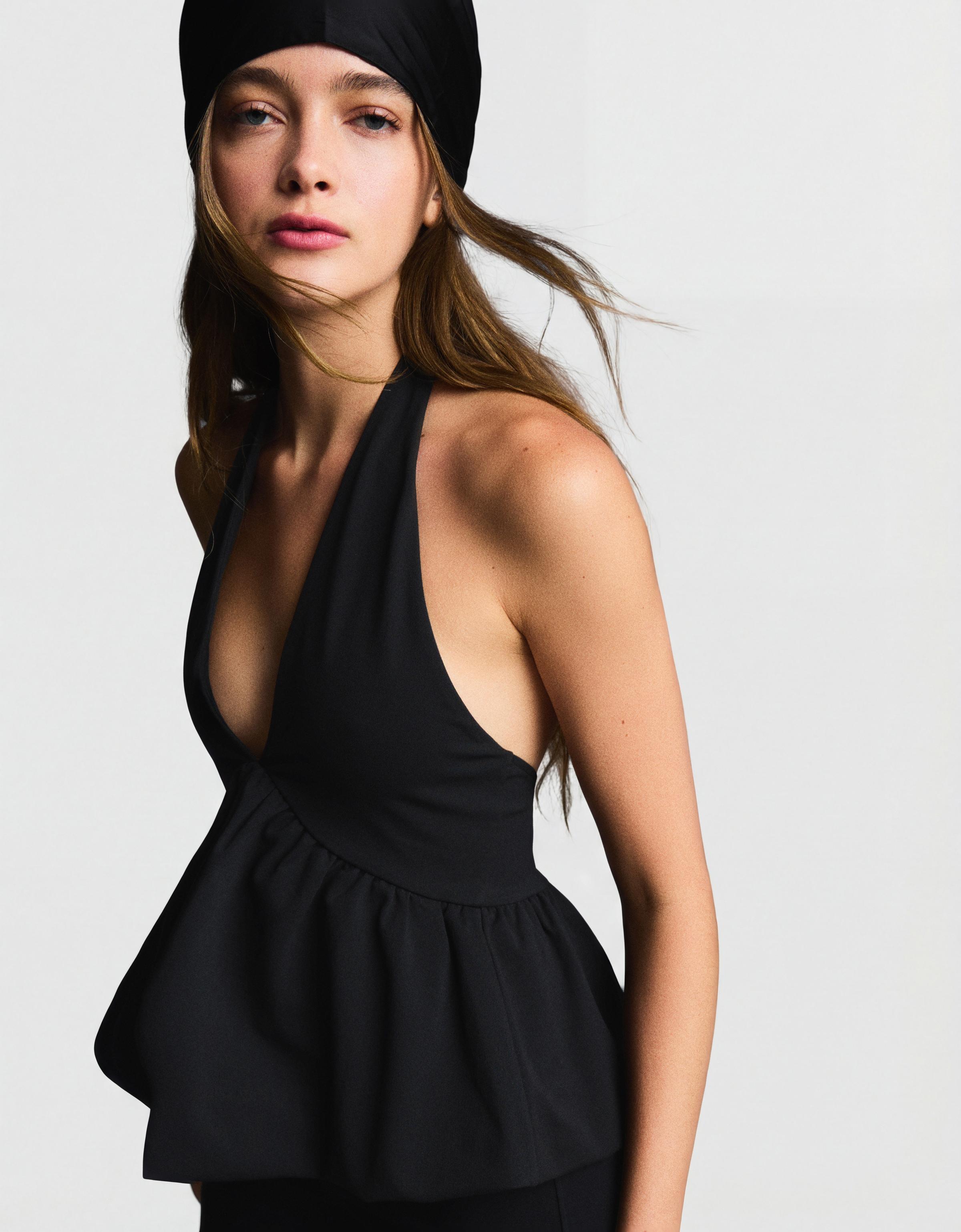 Balon efektli halter top - Görsel 49