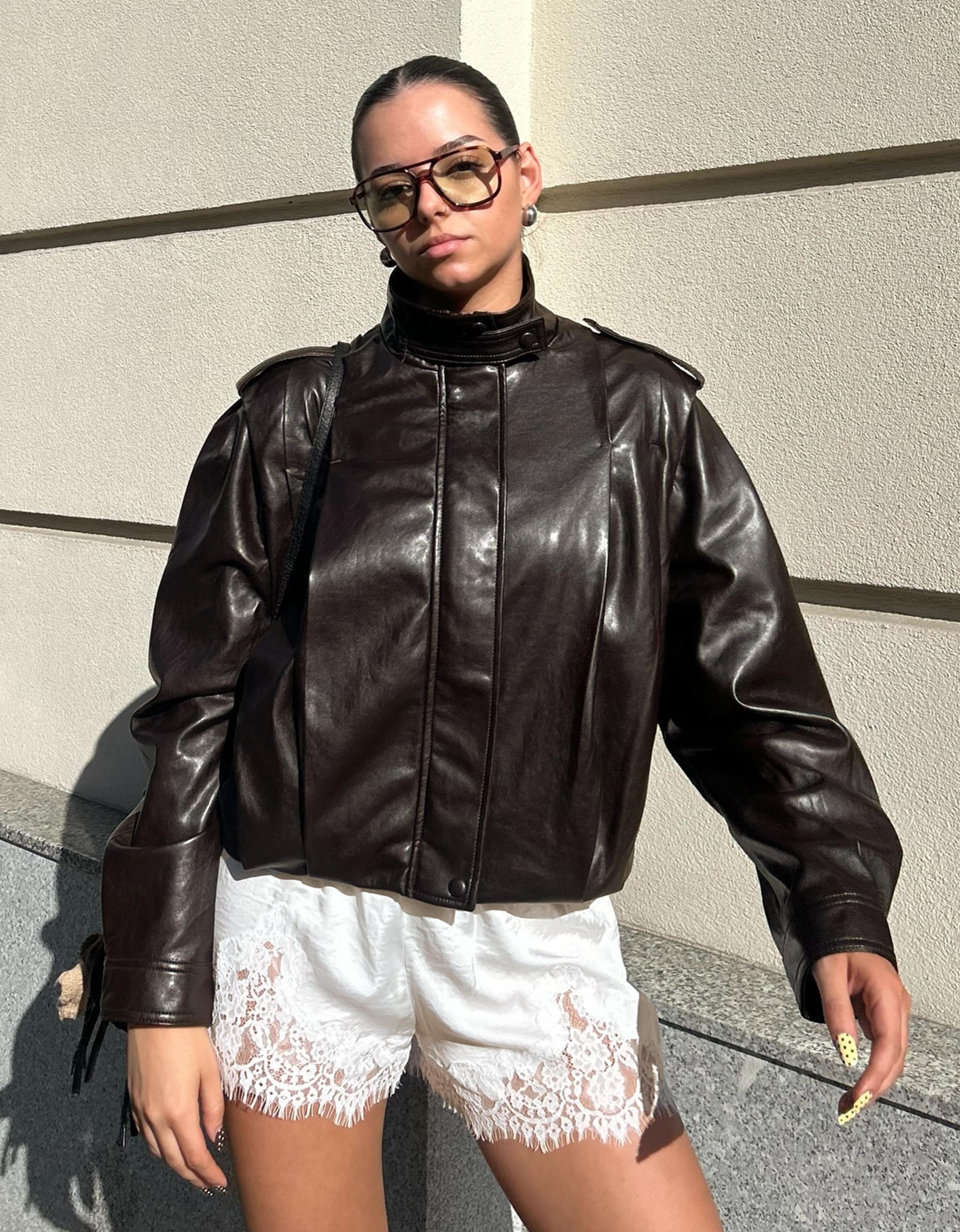 Dantelli saten şort - Görsel 29