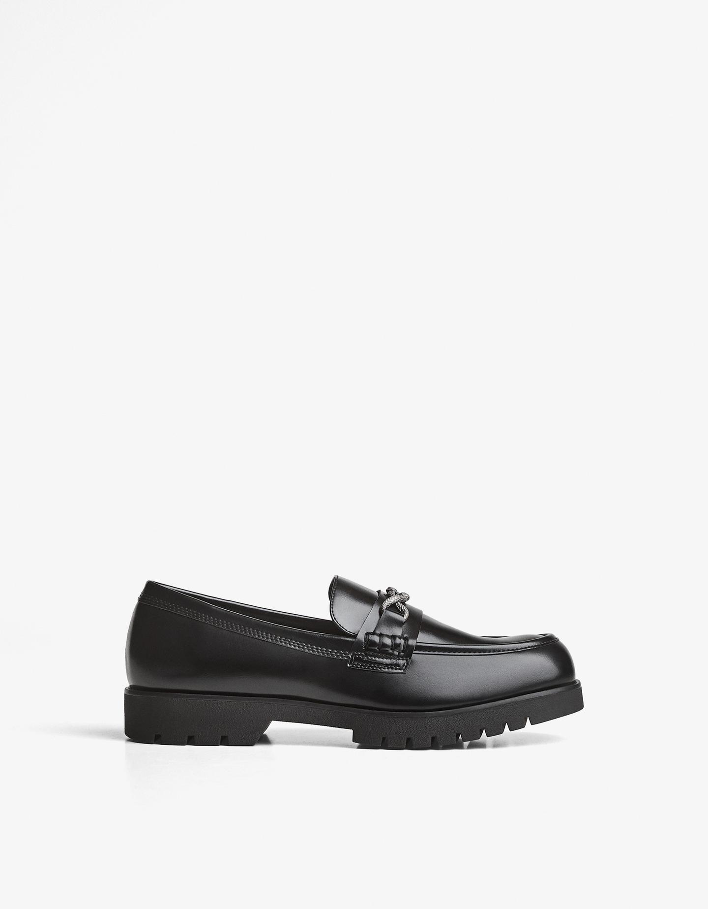 Bershka Mocasín Antifaz Detalle Hombre Negro