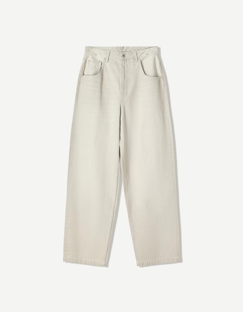 Jeans super baggy-Gris