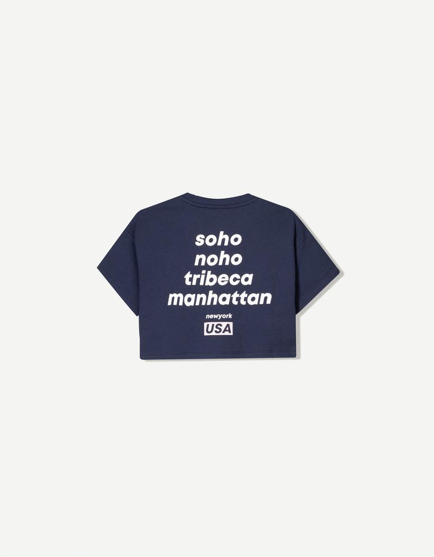 Camiseta manga corta print-Marino-4