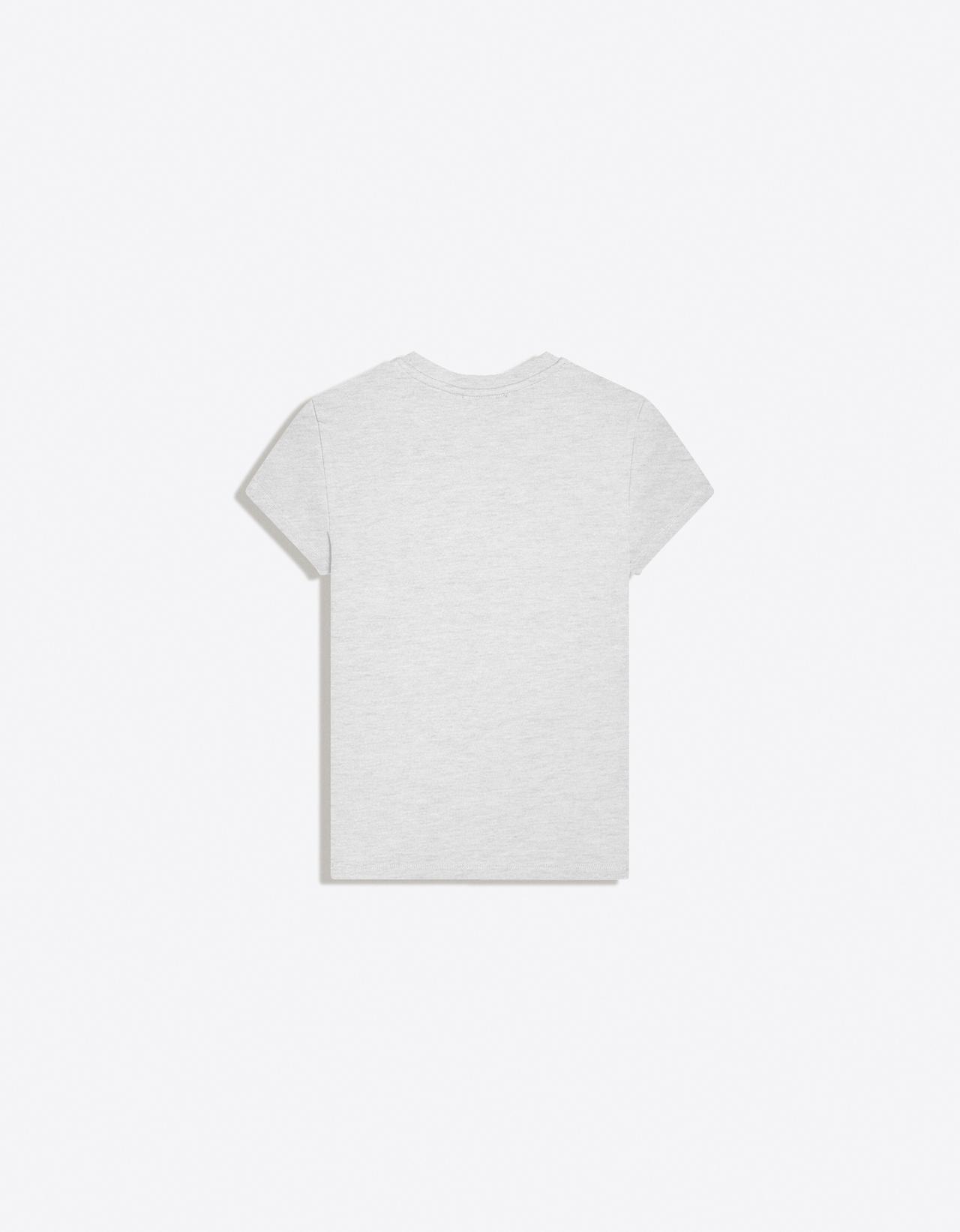 Round neck short sleeve T-shirt — Grey