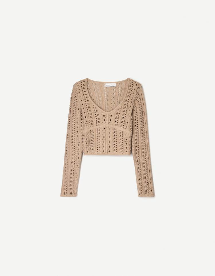 Rustic V-neck sweater
