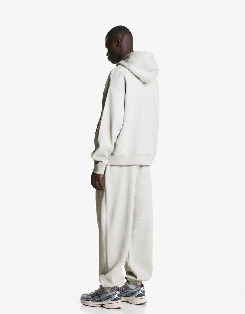 Jogginghose aus Fleece-Grau-1