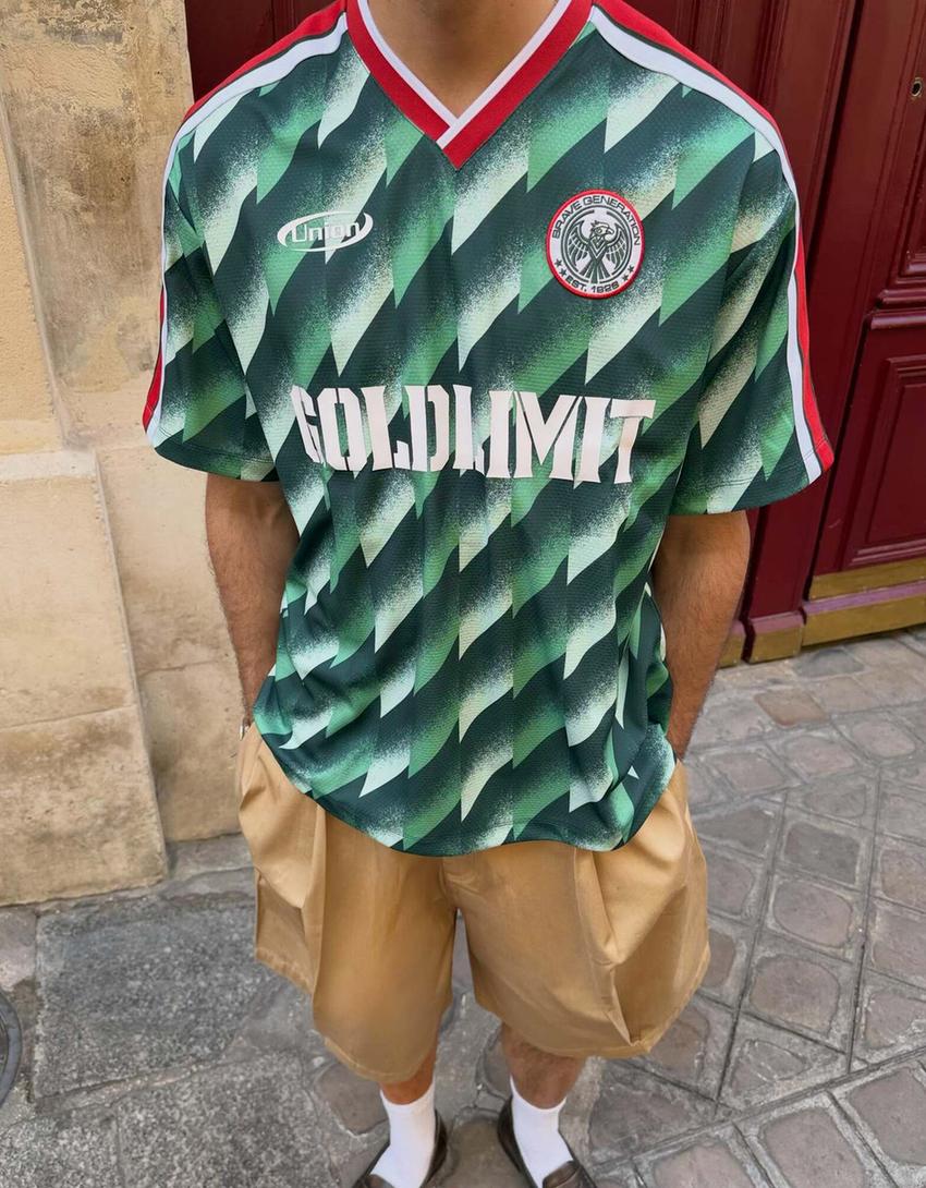 T-shirt manches courtes imprimé-Vert