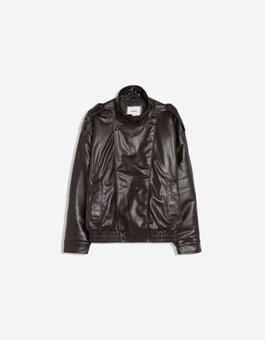Leather effect jacket — Brown 5