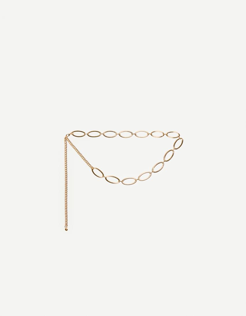 Cinto corrente aros-Dourado