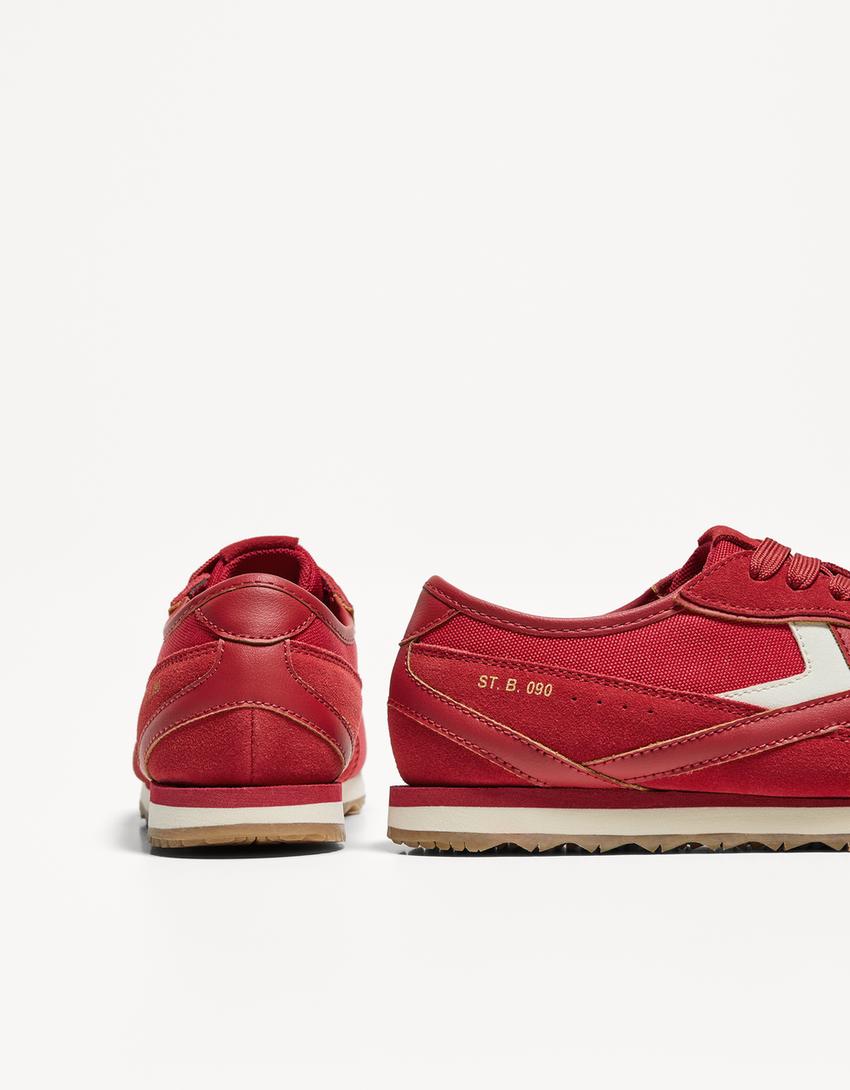 Buty sportowe retro-Czerwony-2
