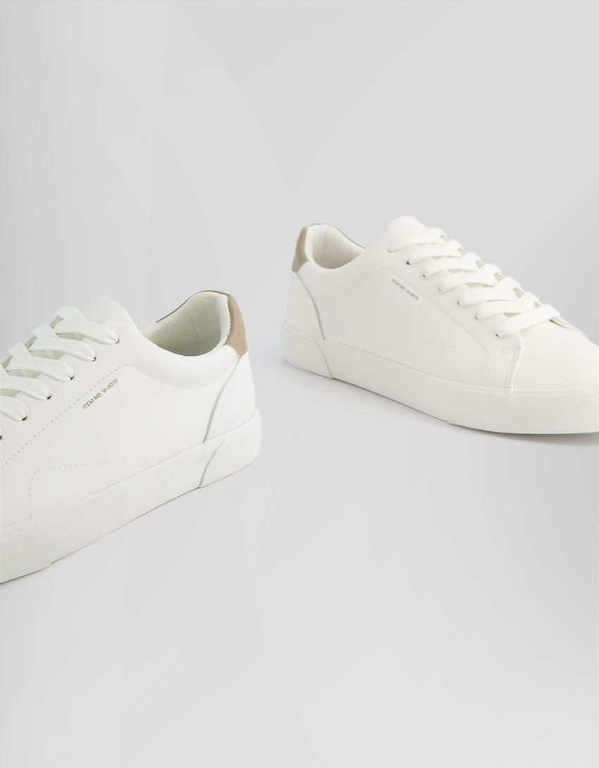 Kontrast spor ayakkabı-BEYAZ