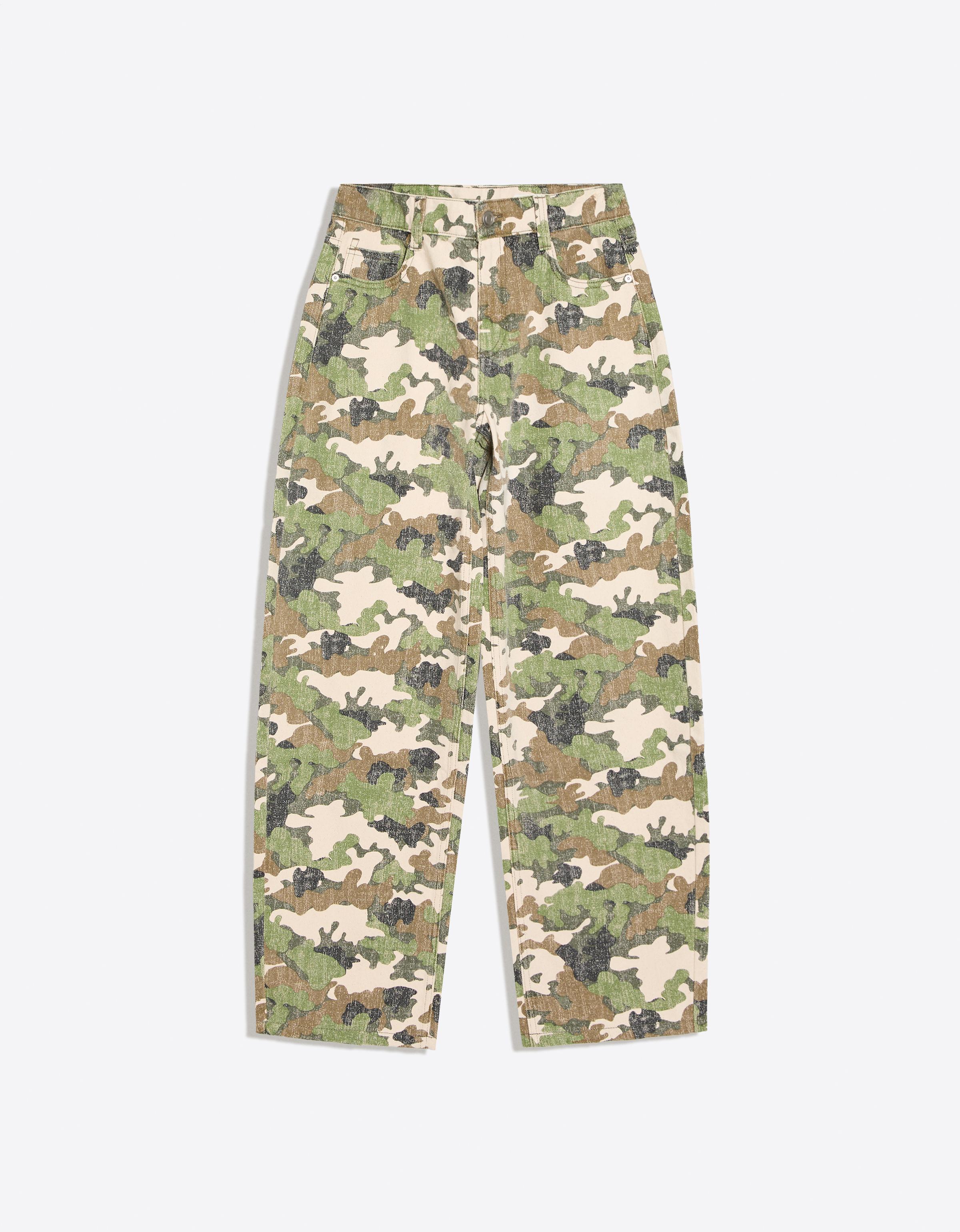 Low-rise baggy barrel jeans — Brown