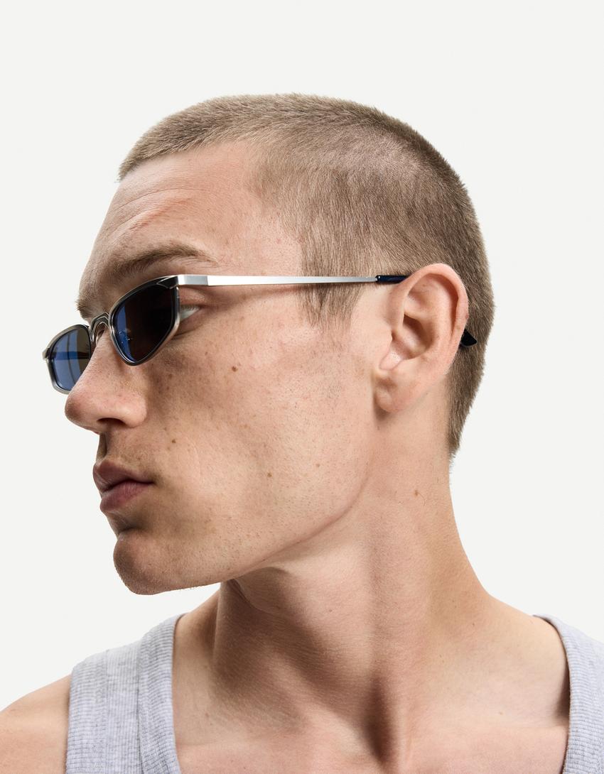 Gafas sol metálicas-Azul claro-3