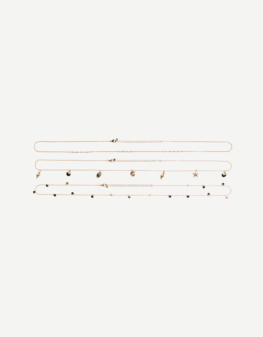 Bodyketting met zeehangers-Goud
