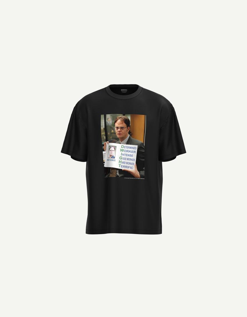 T-shirt The Office à manches courtes-Noir