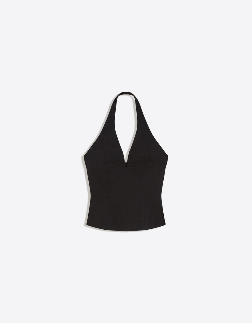 Halter top-Black
