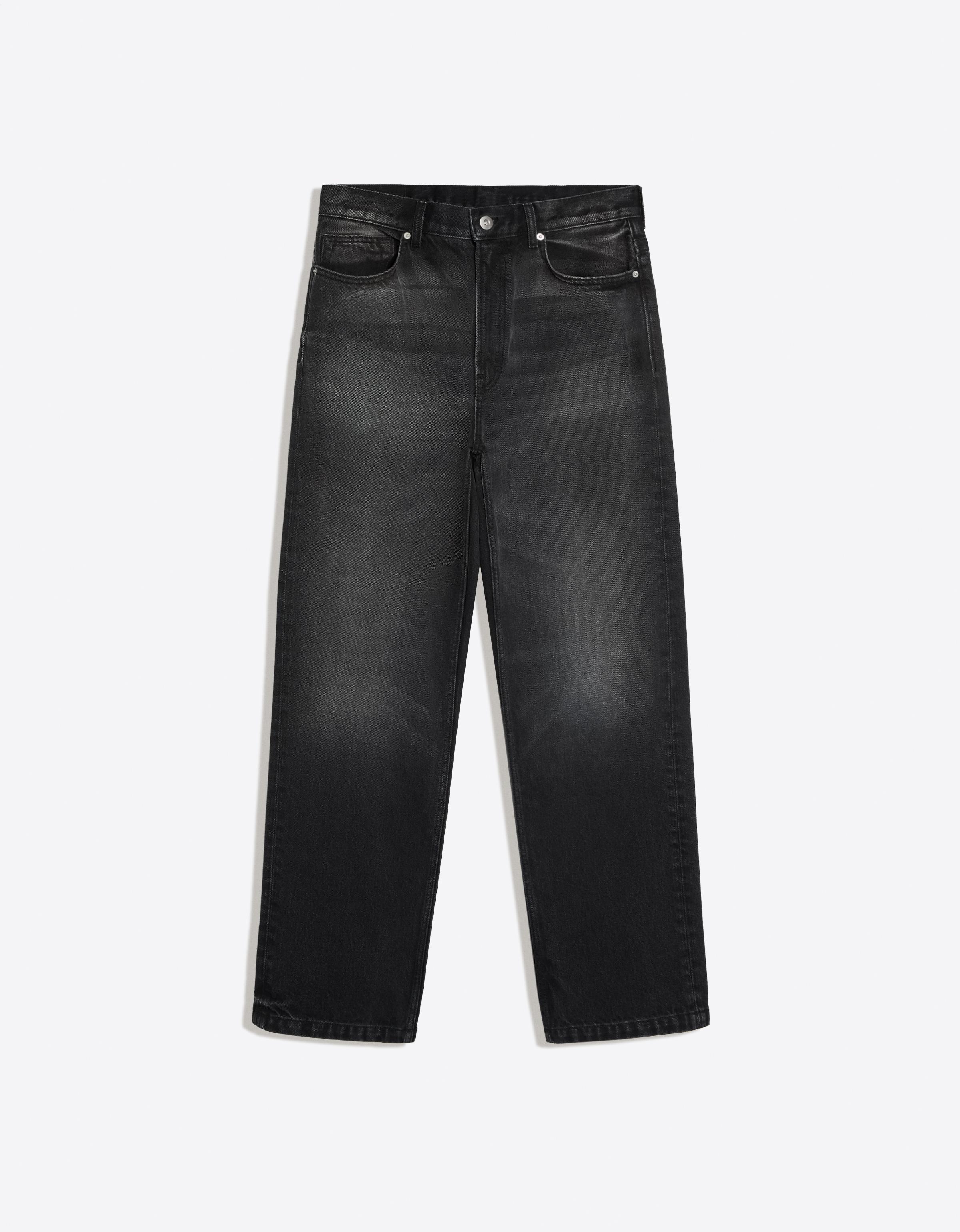 Straight wide-leg jeans — Black