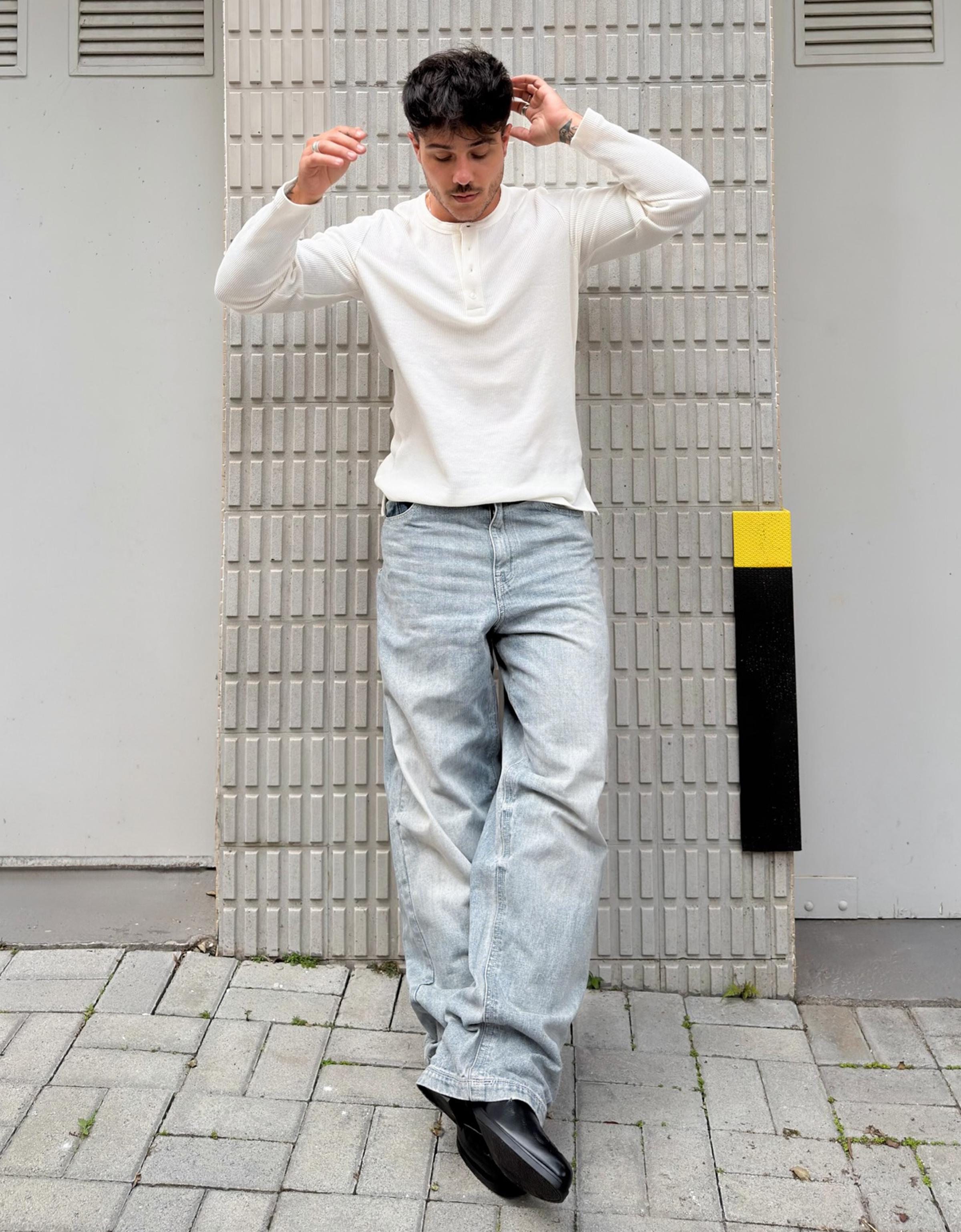 İşlemeli super baggy fit jean - Görsel 25