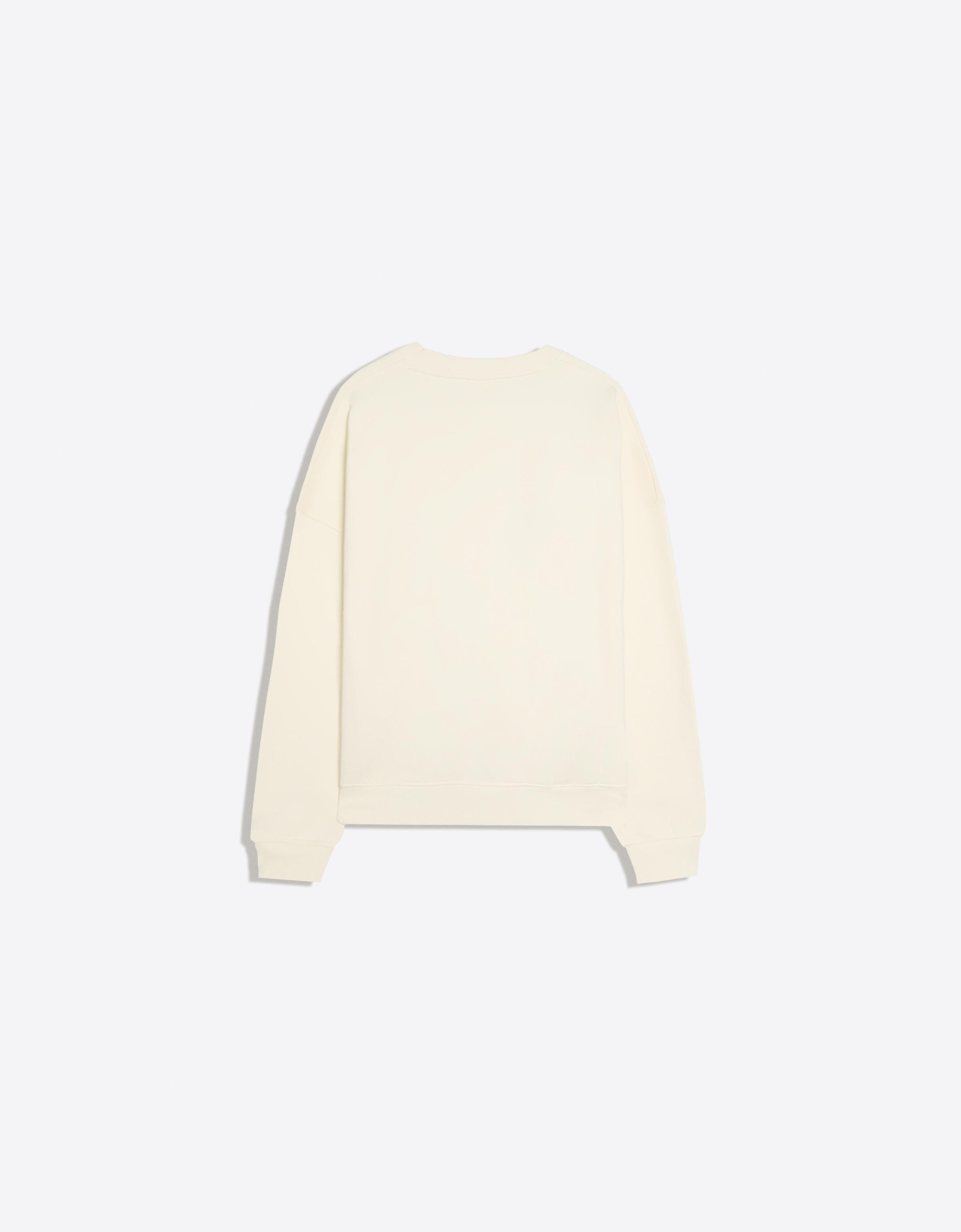 Round neck sweatshirt — Off white