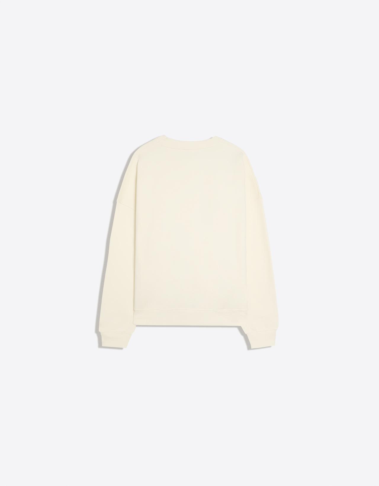 Round neck sweatshirt — Off white