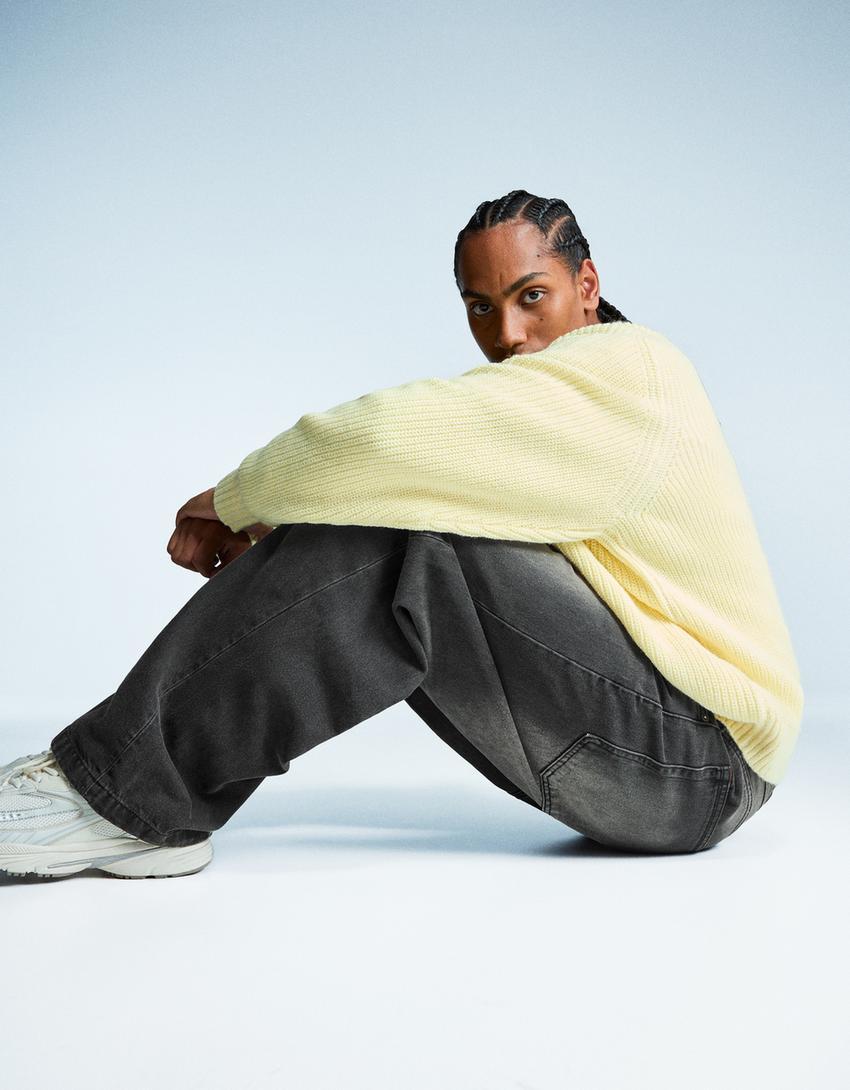 Superbaggy jeans-Zwart