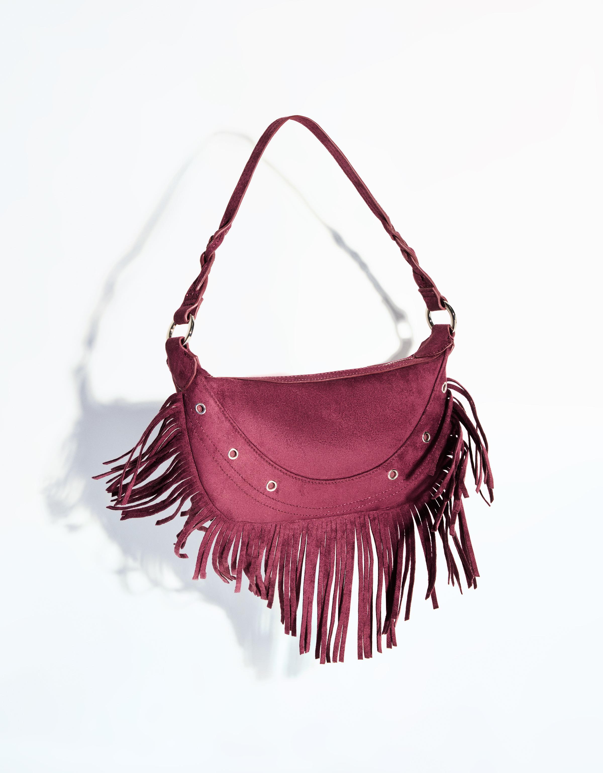 Faux suede bag with fringing - Women | Bershka
