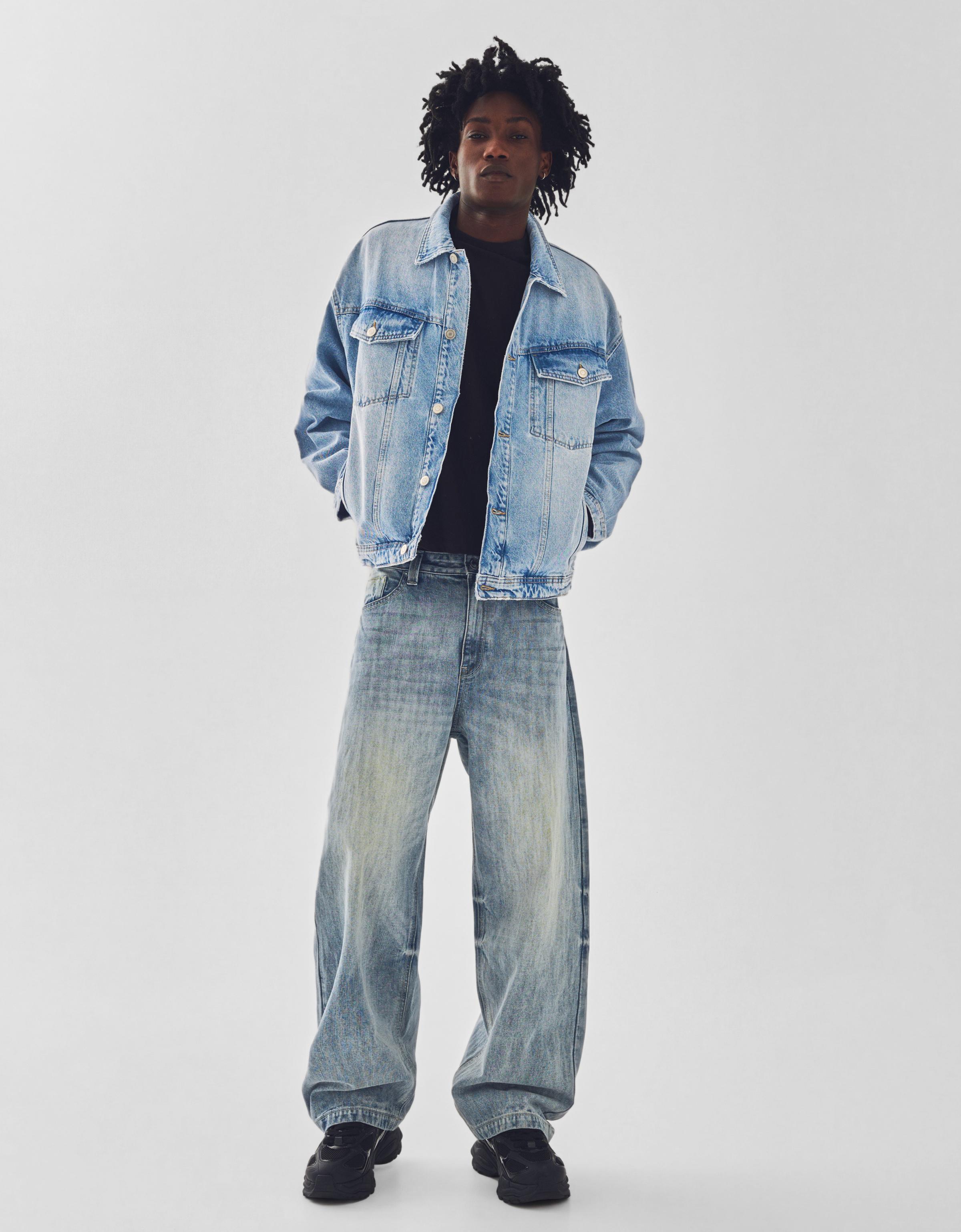 İşlemeli super baggy fit jean - Görsel 17