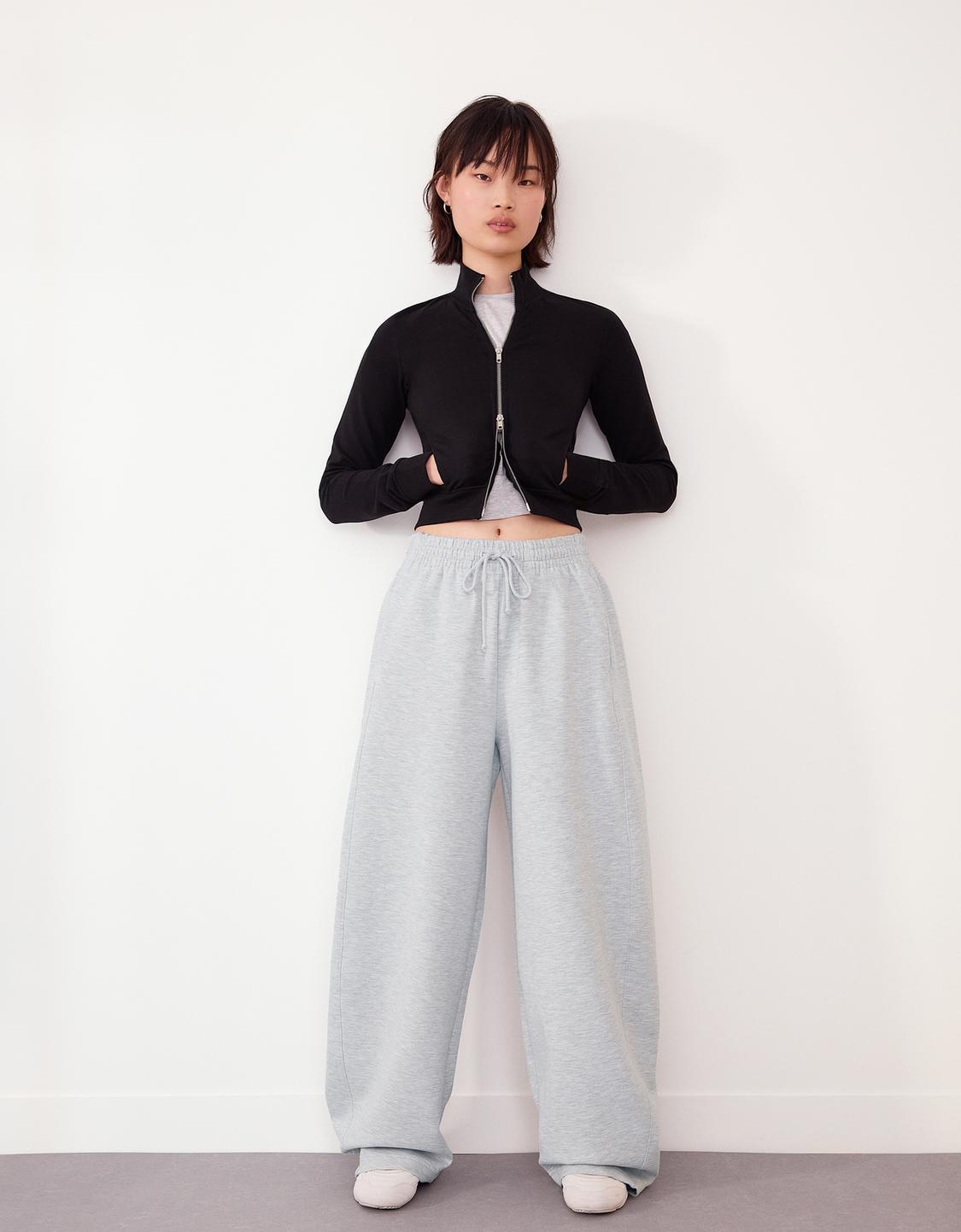 Plush barrel trousers