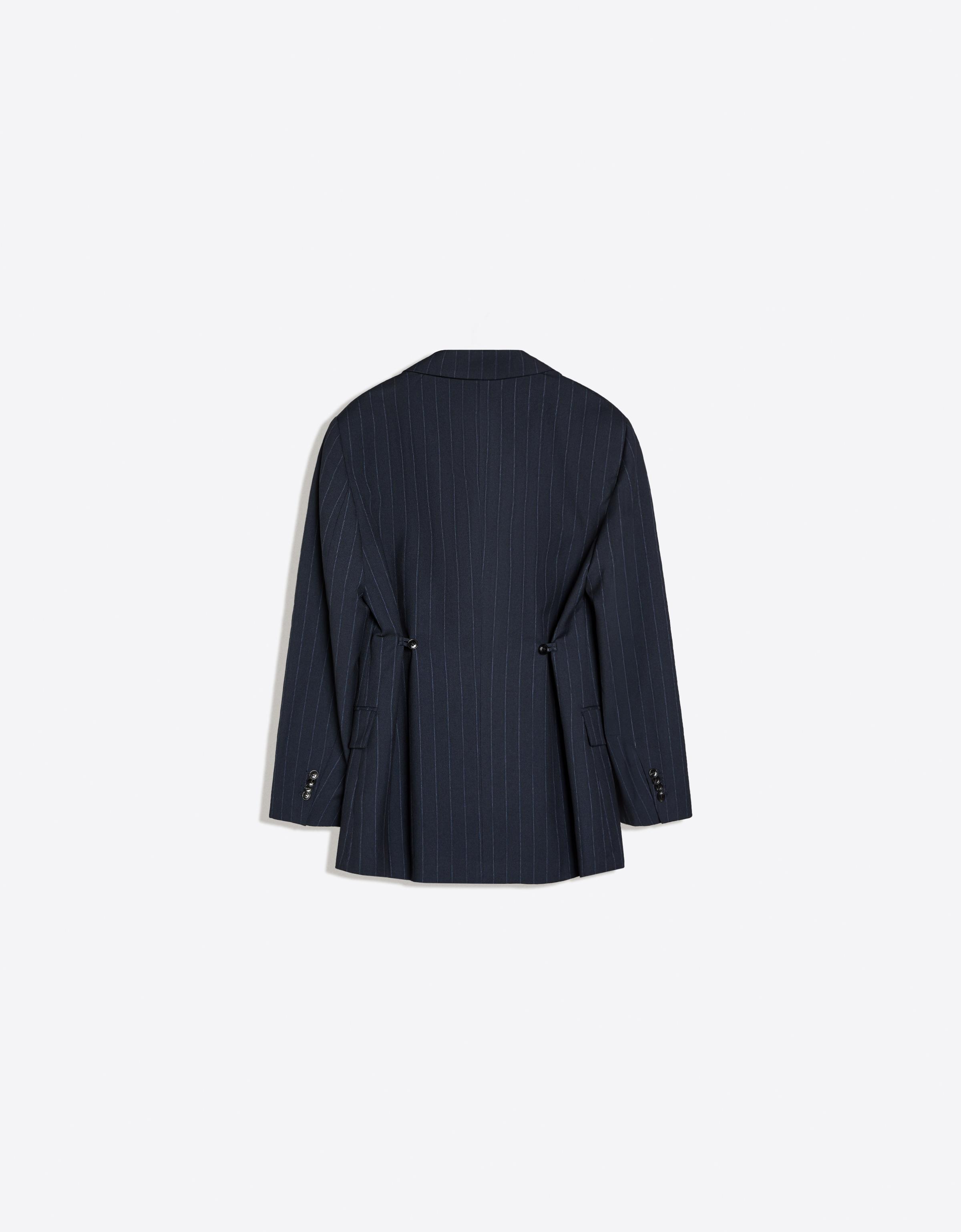 Fitted blazer with back buttons — Navy